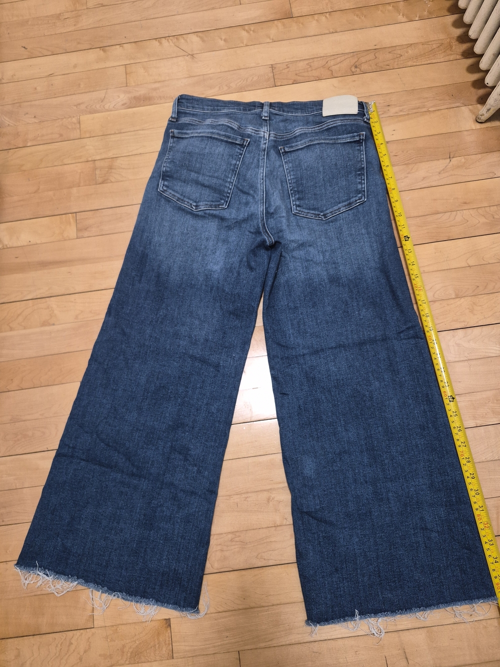 Citizens Of Humanity Wide Leg Ankle Jeans in Dark Blue Wash - Picture 10 of 14
